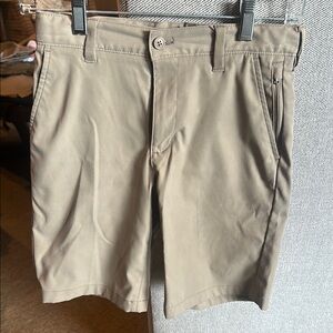 Lands' End Tan Flat Front Shorts